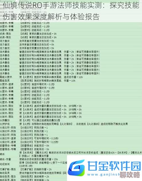 网友热议：仙境传说RO手游法师技能伤害与料理效果全面展示及深度分析